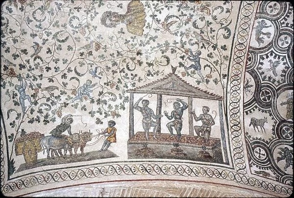 Mosaic detail in ambulatory of Santa Constanza church, Rome, 4th century