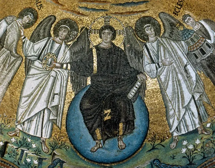 Framed Print : Mosaic of the apse of San Vitale, Ravenna, Italy, 547 AD. Creator: Unknown Framed Print : Mosaic of the apse of San Vitale, Ravenna, Italy, 547 AD. Creator: Unknown