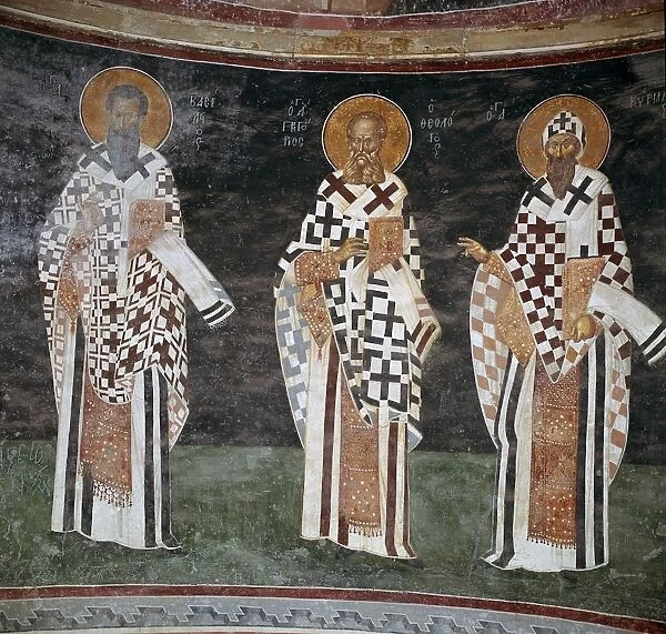 Mosaic of Byzantine fathers of the church