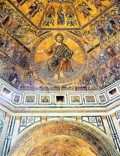 Mosaic ceiling, Baptistry of St John, Florence, Italy