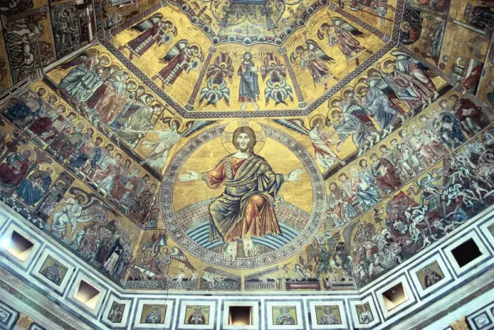 Framed Print : Mosaic ceiling, Baptistry of St John, Florence, Italy Framed Print : Mosaic ceiling, Baptistry of St John, Florence, Italy