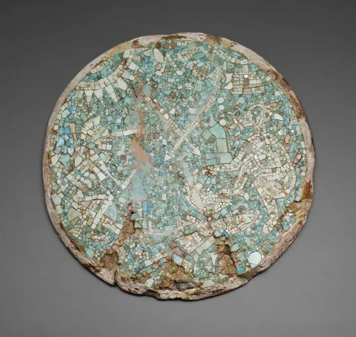 Framed Print : Mosaic Disk with a Mythological and Historical Scene, 1400 / 1500. Creator: Unknown Framed Print : Mosaic Disk with a Mythological and Historical Scene, 1400 / 1500. Creator: Unknown