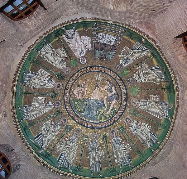 Mosaic in the dome of the Bapistry of the Arians, 5th century