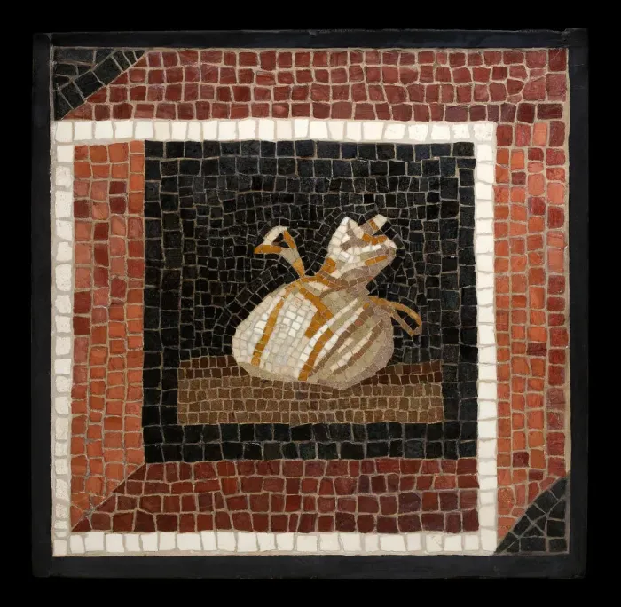Framed Print : Mosaic Floor Panel Depicting a Sack, 2nd century. Creator: Unknown Framed Print : Mosaic Floor Panel Depicting a Sack, 2nd century. Creator: Unknown