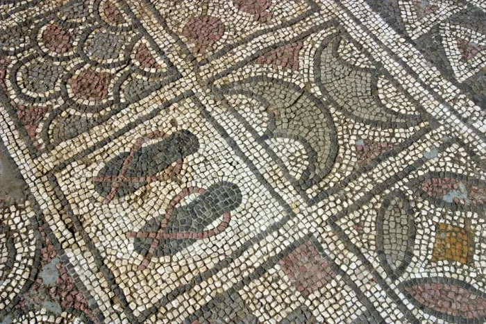 Framed Print : Mosaic floor, ruins of the Basilica of Ayia Trias, Famagusta, North Cyprus Framed Print : Mosaic floor, ruins of the Basilica of Ayia Trias, Famagusta, North Cyprus
