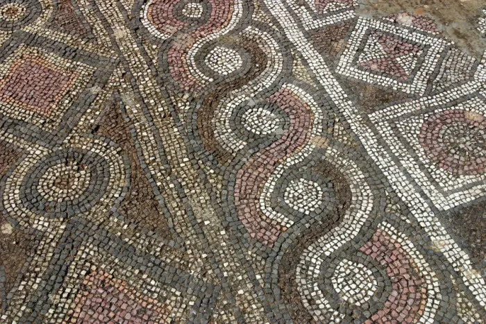 Framed Print : Mosaic floor, ruins of the Basilica of Ayia Trias, Famagusta, North Cyprus Framed Print : Mosaic floor, ruins of the Basilica of Ayia Trias, Famagusta, North Cyprus