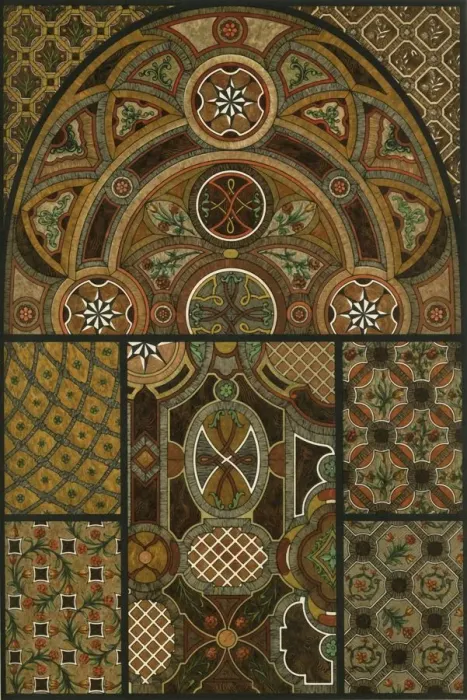 Framed Print : Mosaic floors, Germany, 18th century, (1898). Creator: Unknown Framed Print : Mosaic floors, Germany, 18th century, (1898). Creator: Unknown