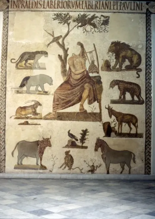 Framed Print : Mosaic of Orpheus Taming the Animals, 2nd-3rd century Framed Print : Mosaic of Orpheus Taming the Animals, 2nd-3rd century