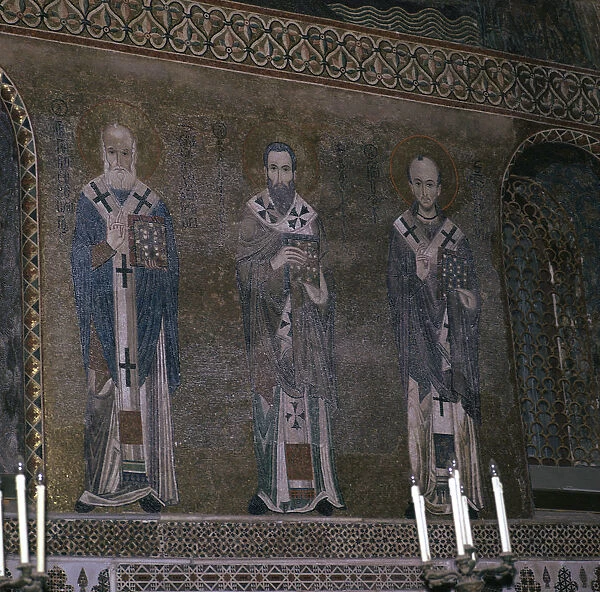 A mosaic showing the Fathers of the Church, 12th century