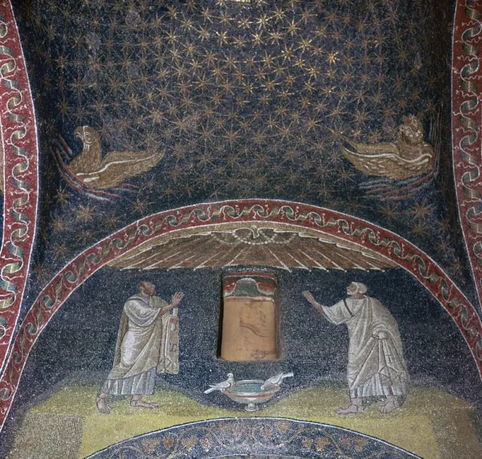 Framed Print : Mosaic of St Paul and St Peter in the Mausoleum of Galla Placidia, 5th century Framed Print : Mosaic of St Paul and St Peter in the Mausoleum of Galla Placidia, 5th century