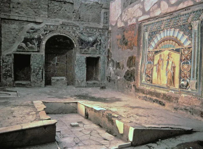 Framed Print : Mosaics in the House of Neptune and Amfitrita in the Herculaneum Framed Print : Mosaics in the House of Neptune and Amfitrita in the Herculaneum