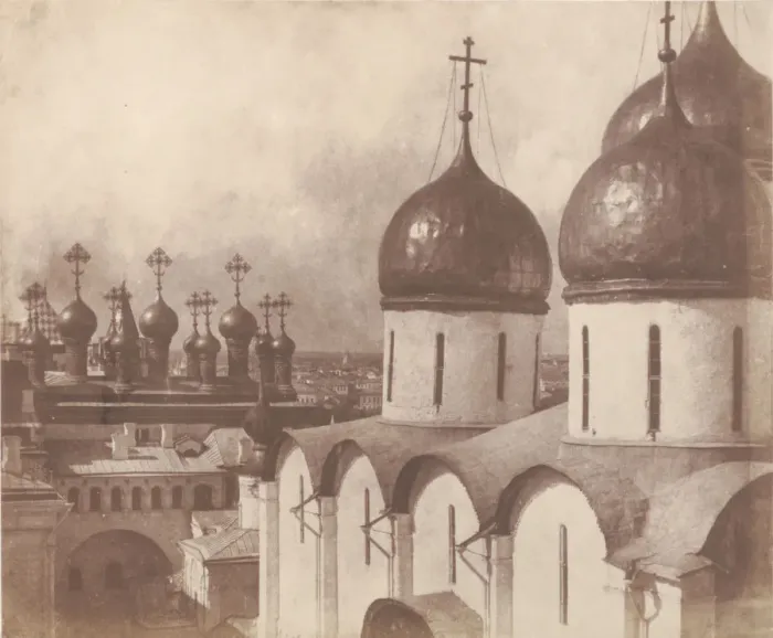 Framed Print : Moscow, Domes of Churches in the Kremlin, 1852. Creator: Roger Fenton Framed Print : Moscow, Domes of Churches in the Kremlin, 1852. Creator: Roger Fenton
