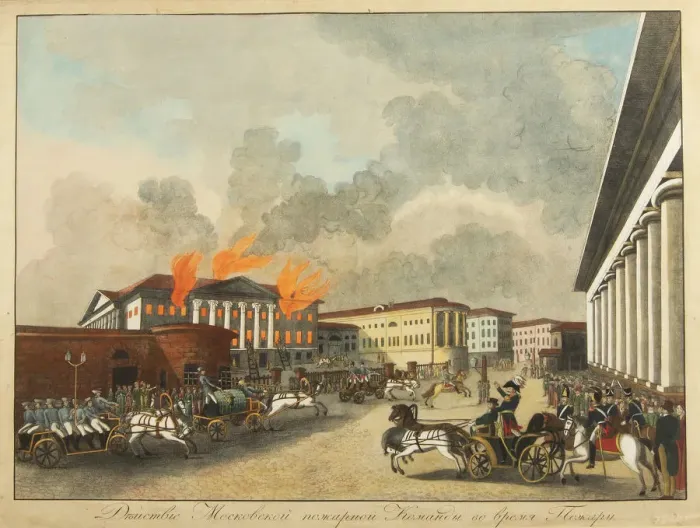 Framed Print : The Moscow Firefighters, 1810. Artist: Anonymous Framed Print : The Moscow Firefighters, 1810. Artist: Anonymous