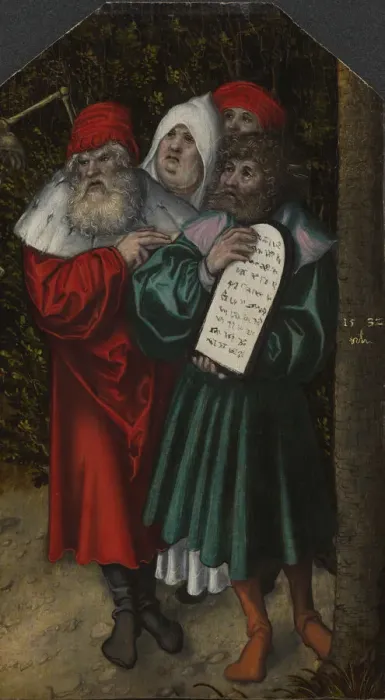 Framed Print : Moses and Aaron with two Prophets, 1532 Framed Print : Moses and Aaron with two Prophets, 1532