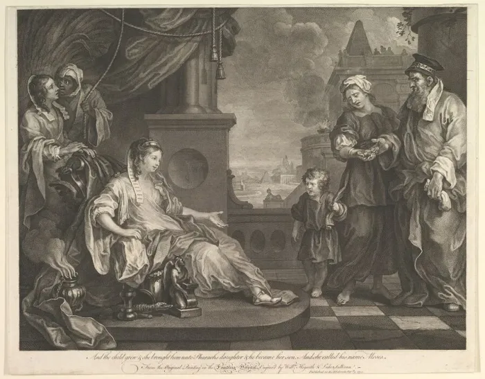Framed Print : Moses Brought to Pharaohs Daughter, February 5, 1752. Creator: William Hogarth Framed Print : Moses Brought to Pharaohs Daughter, February 5, 1752. Creator: William Hogarth