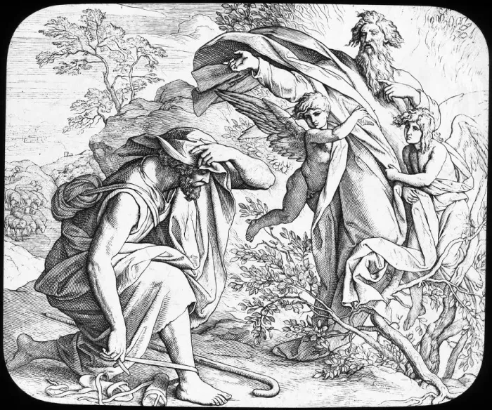 Framed Print : Moses and the Burning Bush, 19th century. Artist: Julius Schnorr von Carolsfeld Framed Print : Moses and the Burning Bush, 19th century. Artist: Julius Schnorr von Carolsfeld
