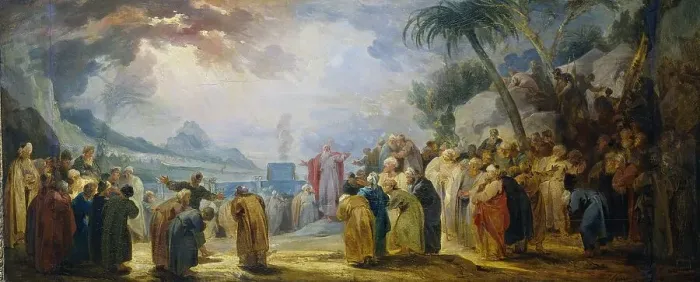Framed Print : Moses Choosing the seventy Elders, 1736-1737. Creator: Jacob de Wit Framed Print : Moses Choosing the seventy Elders, 1736-1737. Creator: Jacob de Wit