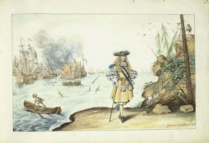 Framed Print : Moses on the coast near Harwich, in or after 1667-in or before c.1687. Creator: Gesina ter Borch Framed Print : Moses on the coast near Harwich, in or after 1667-in or before c.1687. Creator: Gesina ter Borch