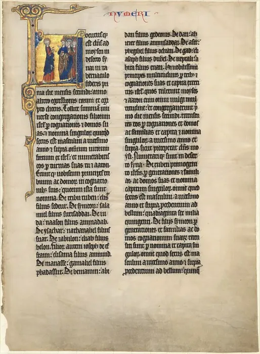Framed Print : Moses Counting the Children of Israel, c. 1270. Creator: Unknown Framed Print : Moses Counting the Children of Israel, c. 1270. Creator: Unknown