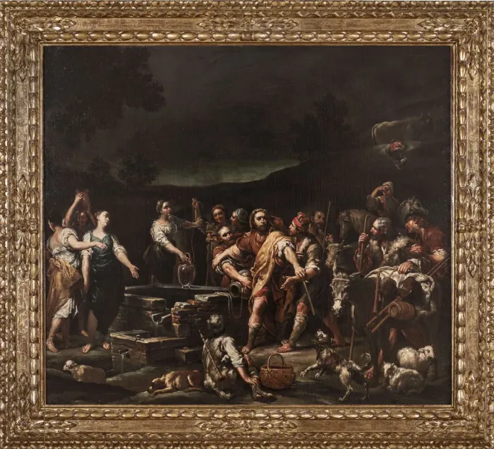 Framed Print : Moses defending the Daughters of Jethro Framed Print : Moses defending the Daughters of Jethro