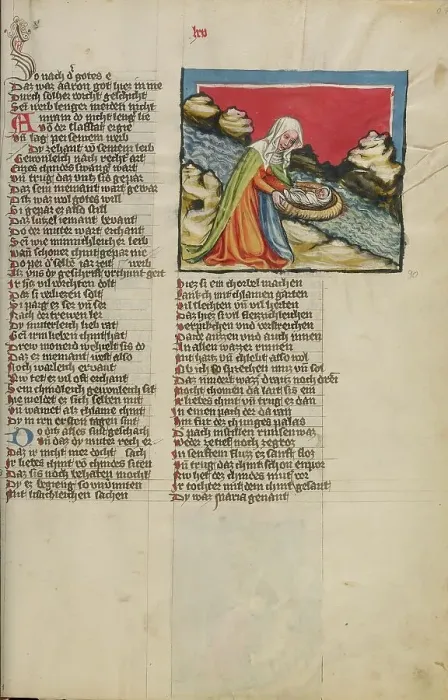 Framed Print : Moses Placed in the River; Weltchronik, about 1400-1410. Creator: Unknown Framed Print : Moses Placed in the River; Weltchronik, about 1400-1410. Creator: Unknown