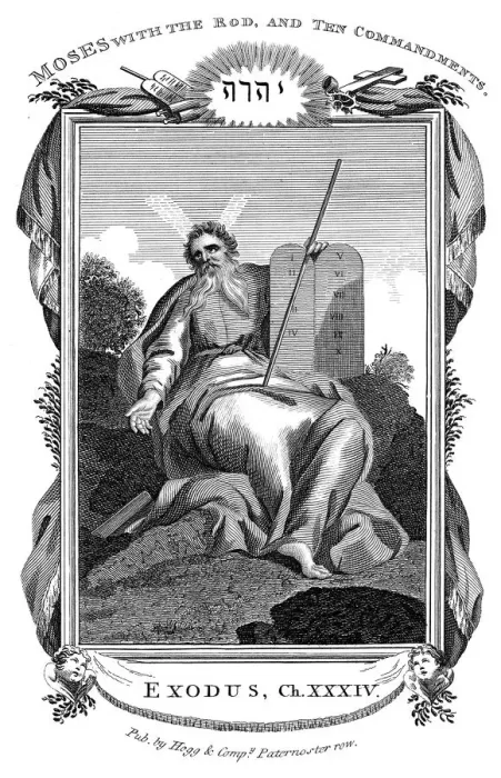 Framed Print : Moses with the Rod, and Ten Commandments, c1808 Framed Print : Moses with the Rod, and Ten Commandments, c1808