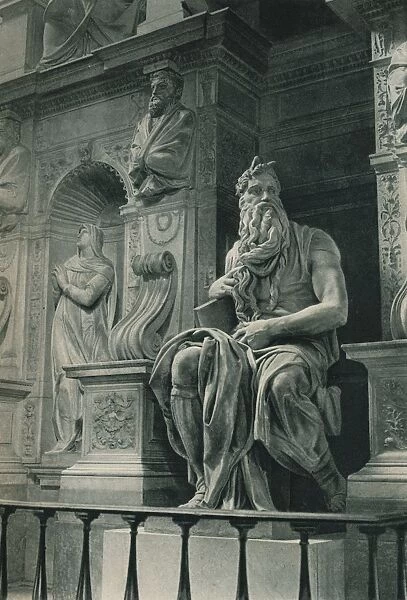 Moses, sculpture by Michelangelo in the Church of San Pietro in Vincoli, Rome, Italy, c1926 (1927). Artist: Eugen Poppel