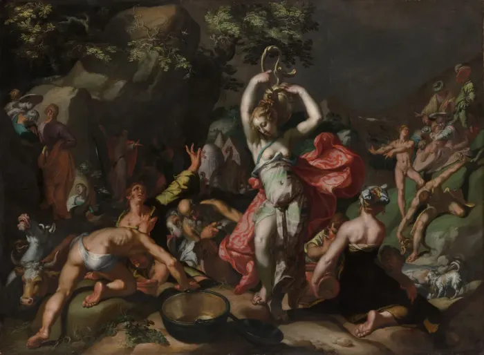 Framed Print : Moses Striking the Rock, 1596. Creator: Abraham Bloemaert Framed Print : Moses Striking the Rock, 1596. Creator: Abraham Bloemaert