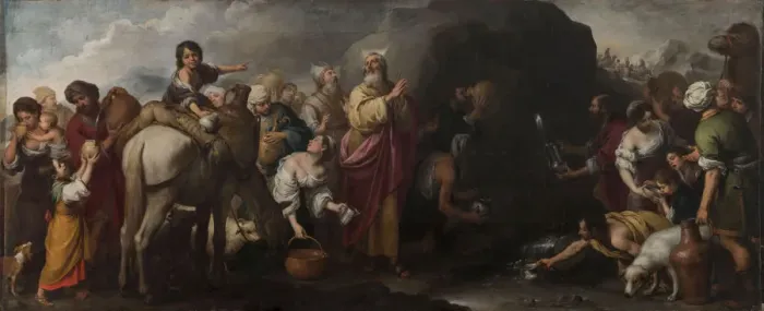 Framed Print : Moses Striking Water from the Rock, 1667-1670. Creator: Murillo, Bartolome Esteban Framed Print : Moses Striking Water from the Rock, 1667-1670. Creator: Murillo, Bartolome Esteban