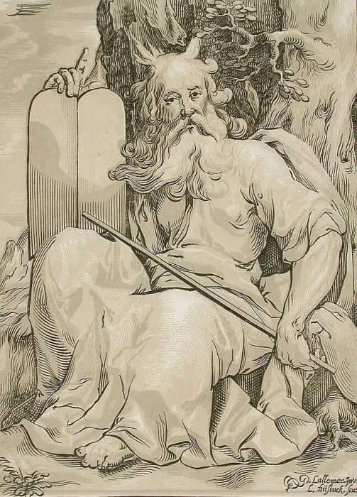 Framed Print : Moses with the Tablets of Law, 1623 / 30. Creator: Ludolph Busing Framed Print : Moses with the Tablets of Law, 1623 / 30. Creator: Ludolph Busing