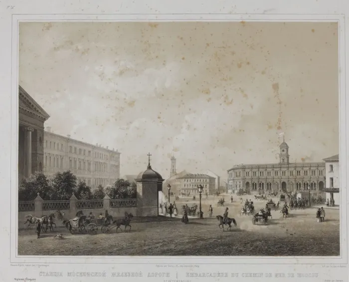 Framed Print : The Moskovsky railway station terminal in Saint Petersburg, 1840s Framed Print : The Moskovsky railway station terminal in Saint Petersburg, 1840s