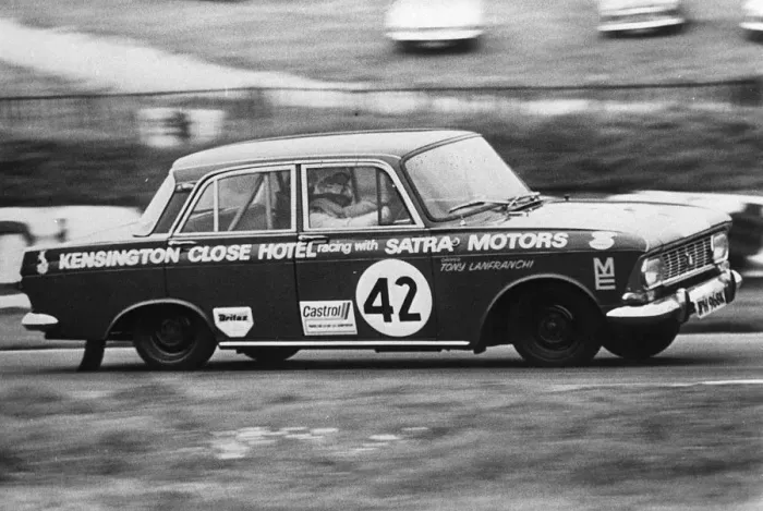 Framed Print : Moskvitch 412, Lanfranchini, saloon car champion 1972. Creator: Unknown Framed Print : Moskvitch 412, Lanfranchini, saloon car champion 1972. Creator: Unknown