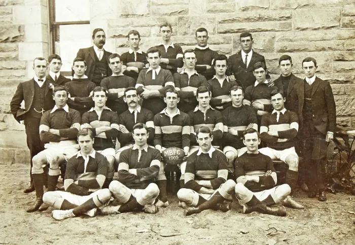 Framed Print : Mosman Bay Football Club, 1905. Creator: Unknown Framed Print : Mosman Bay Football Club, 1905. Creator: Unknown