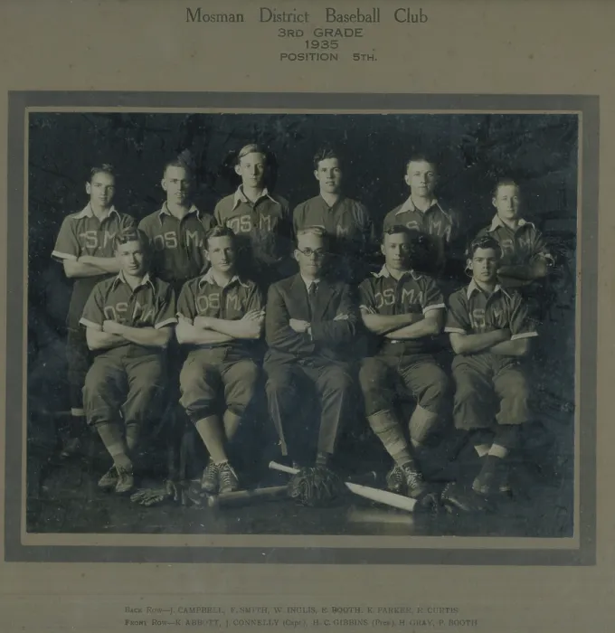 Framed Print : Mosman District Baseball Club. Creator: Unknown Framed Print : Mosman District Baseball Club. Creator: Unknown