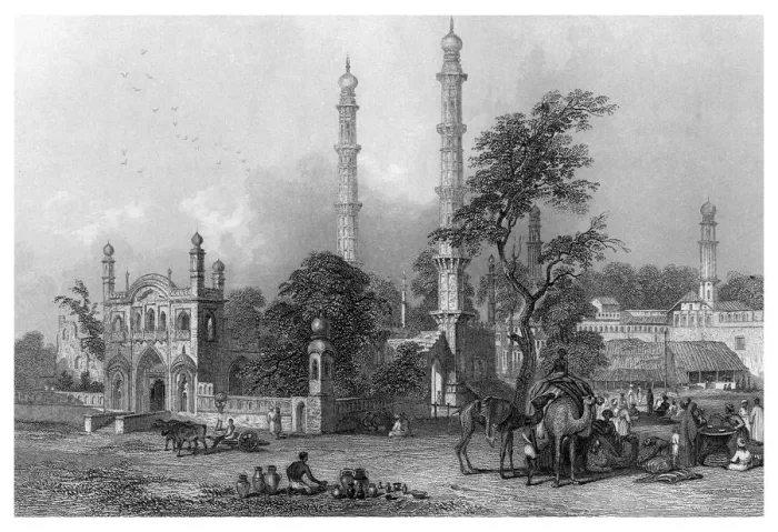 Framed Print : Mosque of Abdul Rahim Khan, Burhanpur, Madhya Pradesh, India. Artist: Finden Framed Print : Mosque of Abdul Rahim Khan, Burhanpur, Madhya Pradesh, India. Artist: Finden