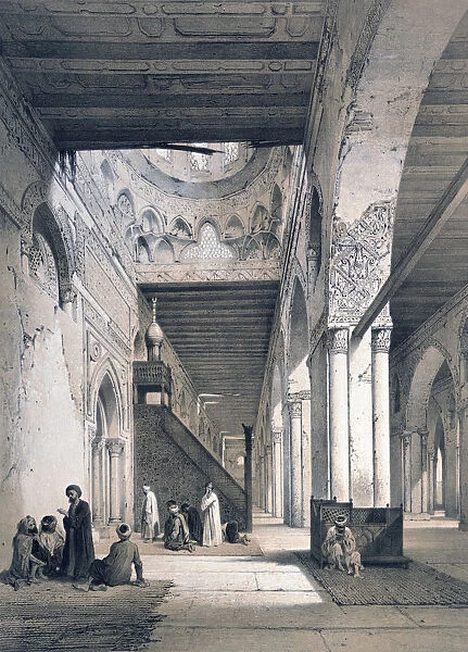 Mosque of Ahmed Ibn Touloun, 19th century. Artist: Emile Prisse D Avennes