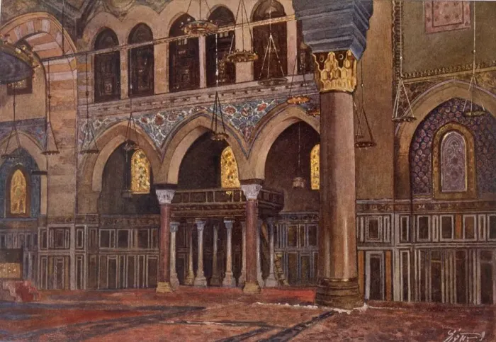 Framed Print : The Mosque of Al-Fath, pub. 1949. Creator: Alhusain Fawzy (19th century) Framed Print : The Mosque of Al-Fath, pub. 1949. Creator: Alhusain Fawzy (19th century)