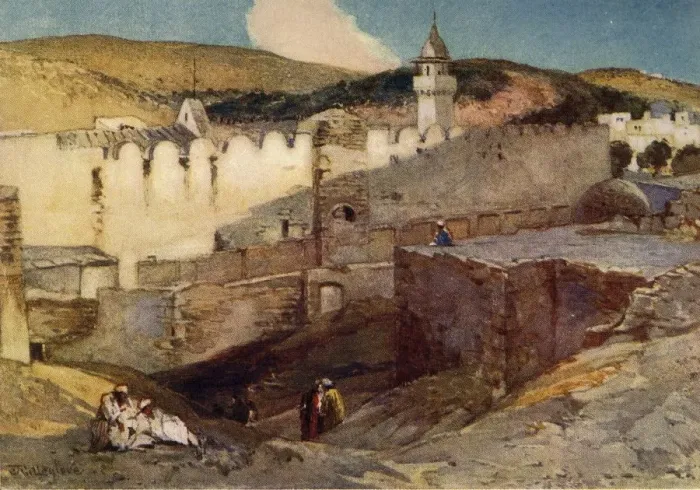 Framed Print : The Mosque at Hebron Over the Cave of Machpelah, 1902. Creator: John Fulleylove Framed Print : The Mosque at Hebron Over the Cave of Machpelah, 1902. Creator: John Fulleylove