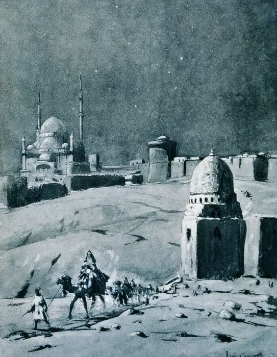 Framed Print : Mosque of Muhammad Ali under moonlight, Cairo, Egypt, 1928. Artist: Louis Cabanes