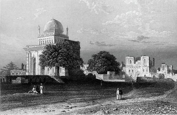 Mosque of Mustapha Khan, - Bejapore, 1834. Creator: William Purser