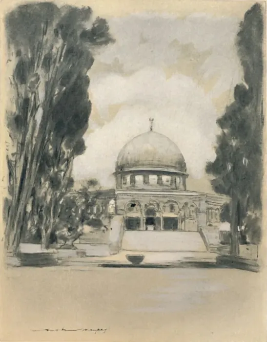 Framed Print : Mosque of Omar, Jerusalem, 1903. Artist: Mortimer L Menpes Framed Print : Mosque of Omar, Jerusalem, 1903. Artist: Mortimer L Menpes