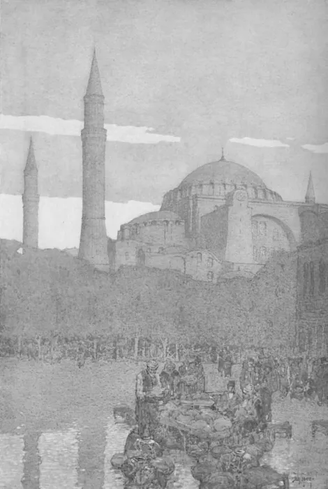 Framed Print : The Mosque of Santa Sophia, 1913. Artist: Jules Guerin Framed Print : The Mosque of Santa Sophia, 1913. Artist: Jules Guerin