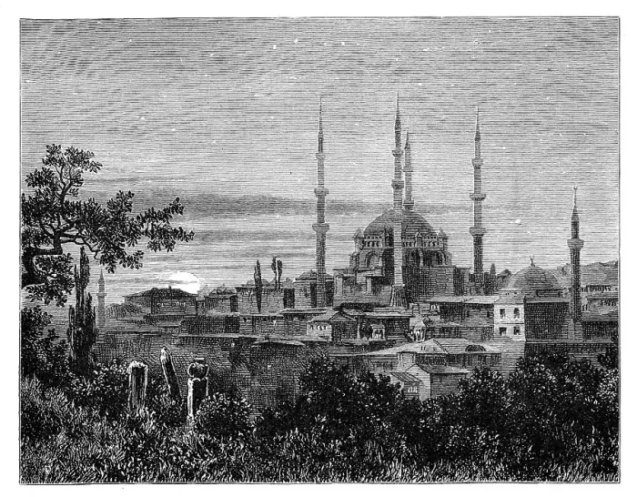 Framed Print : The Mosque of Selim II at Adrianople, Turkey, c1888 Framed Print : The Mosque of Selim II at Adrianople, Turkey, c1888