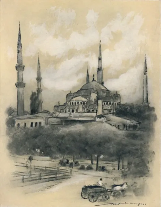 Framed Print : Mosque of St. Sophia, Constantinople, 1903. Artist: Mortimer L Menpes Framed Print : Mosque of St. Sophia, Constantinople, 1903. Artist: Mortimer L Menpes
