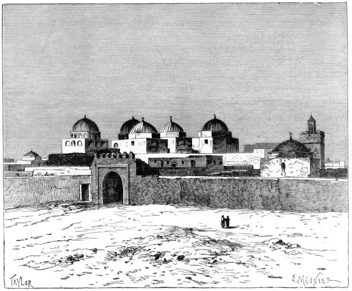 Framed Print : The Mosque of the Swords, Kairwan, c1890. Artist: Meunier Framed Print : The Mosque of the Swords, Kairwan, c1890. Artist: Meunier