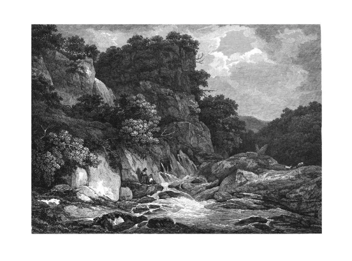 Framed Print : Moss Dale, Yorkshire, 1809. Creator: Letitia Byrne Framed Print : Moss Dale, Yorkshire, 1809. Creator: Letitia Byrne