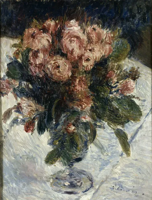 Framed Print : Moss Roses, c. 1890. Artist: Renoir, Pierre Auguste (1841-1919) Framed Print : Moss Roses, c. 1890. Artist: Renoir, Pierre Auguste (1841-1919)