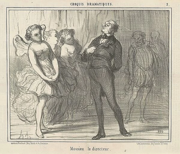 Mossieu la directeur, 19th century. Creator: Honore Daumier