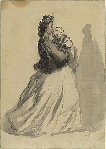 Mother and Baby. Creator: Honore Daumier