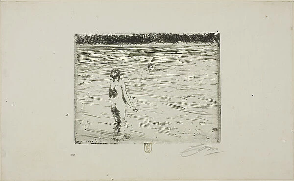 Mother Bathing, 1894. Creator: Anders Leonard Zorn